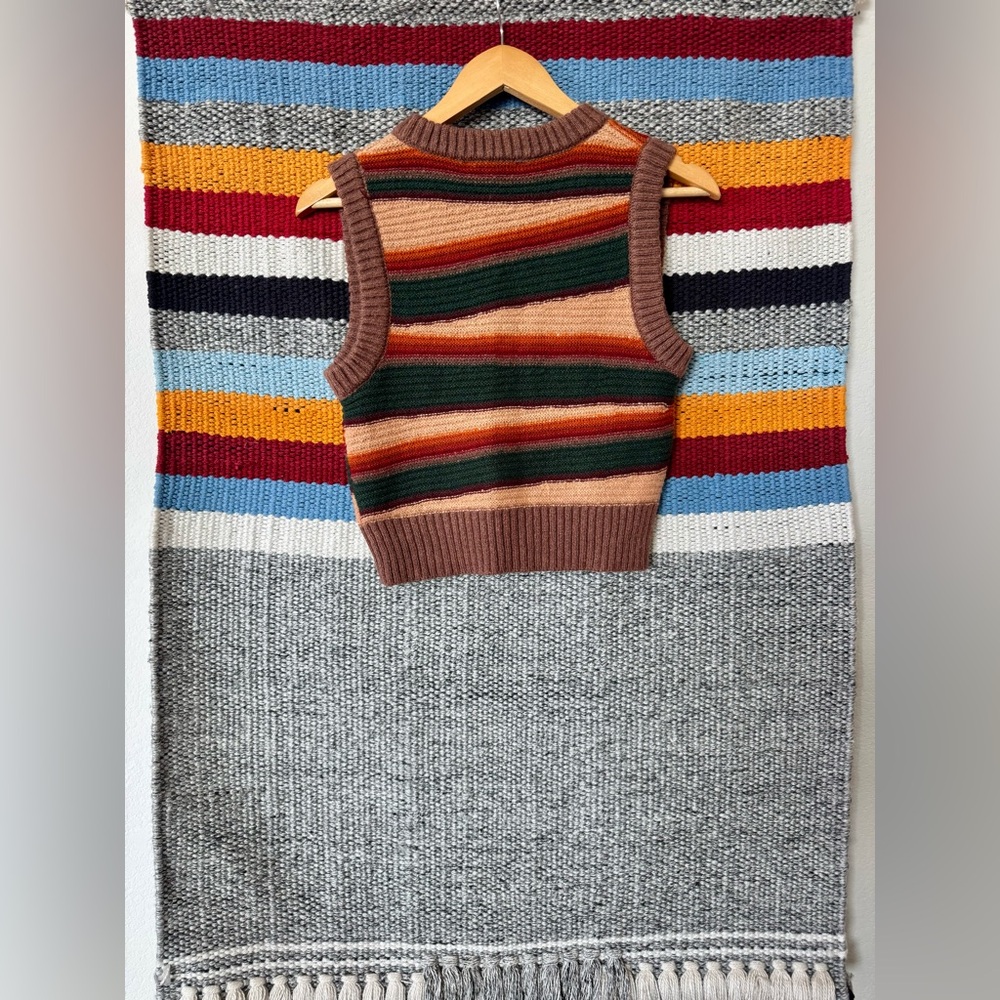 Forever 21 Multicolor Striped V-Neck Sweater Vest - Picture 10 of 13